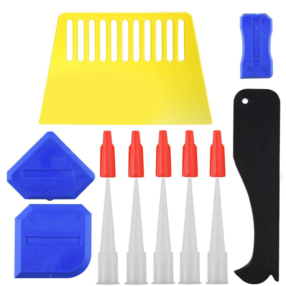 Tile Grout Repair - 15Pcs Premium Plastic Grout Scraper Tool