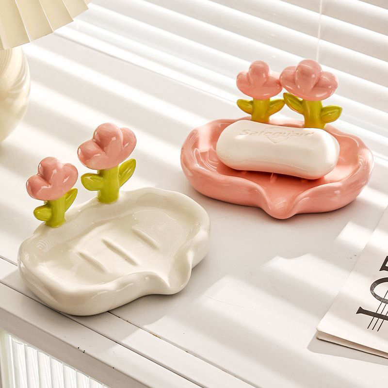 Home Improvement News - New-Creative Floral Soap Box Draining Non-slip