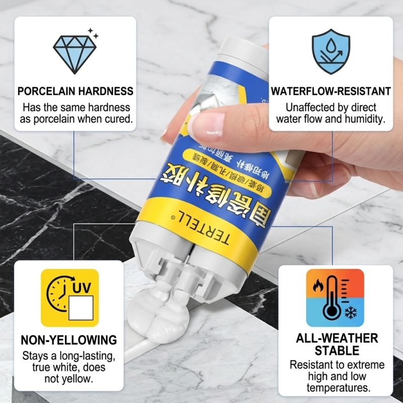 White Ceramic Crack Repair Adh - Tile Grout Repair 评论和价格