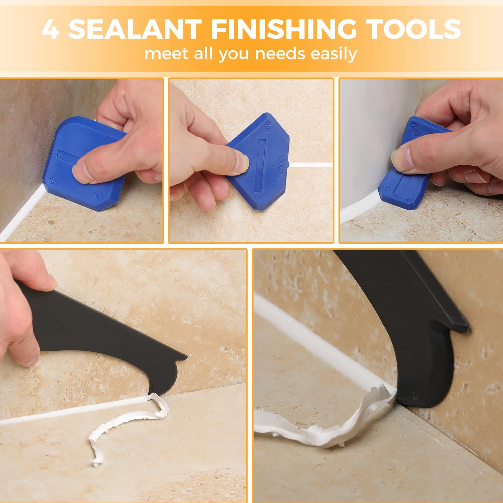 10 PCS Silicone Caulking Tools - Bathroom Caulk Siliconized 评论和价格